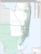 Miami-Fort Lauderdale-West Palm Beach Metro Area Digital Map Premium Style